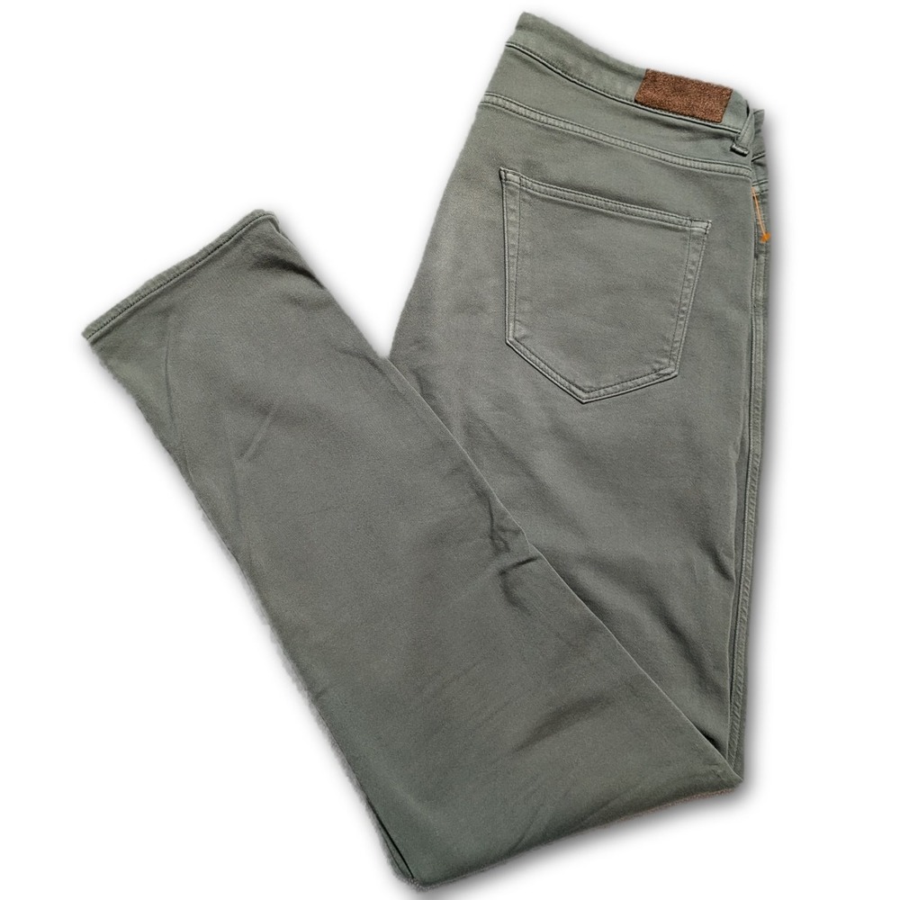 Johnnie-O Mens 38x34 Pants Olive Terry JMPA1710 Stretch Pockets Regular Casual